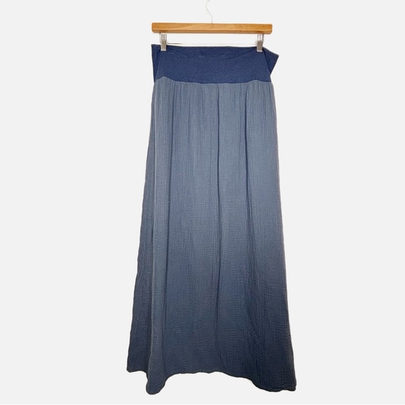 bryn Walker Dresses & Skirts - Bryn Walker Blue Cotton Gauze Market Maxi Skirt Size M EUC